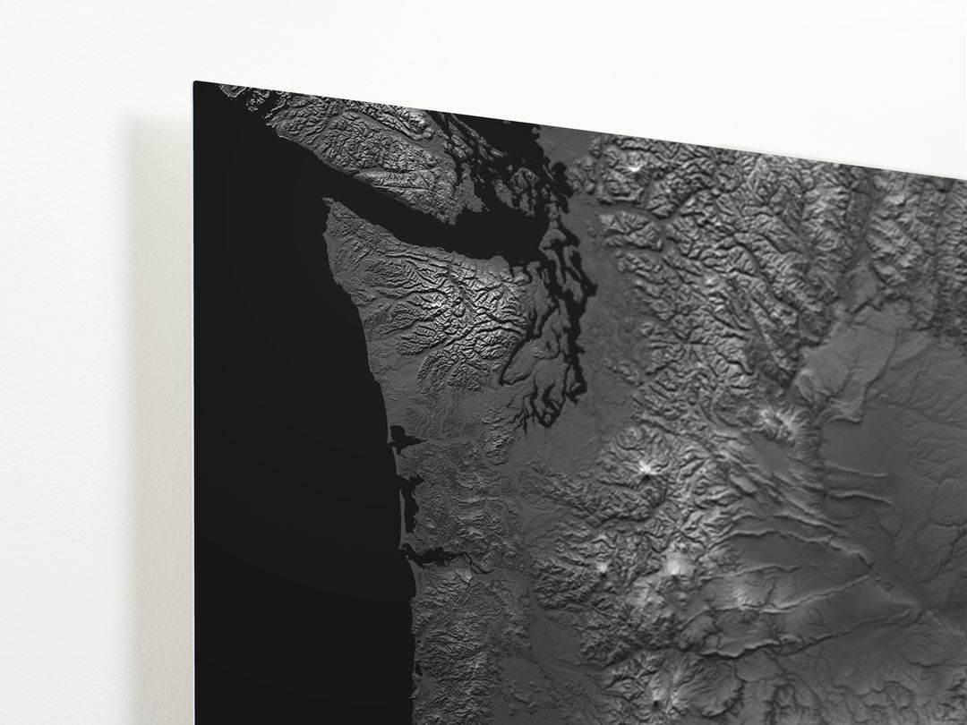 Cascade Mountain Range Map Art