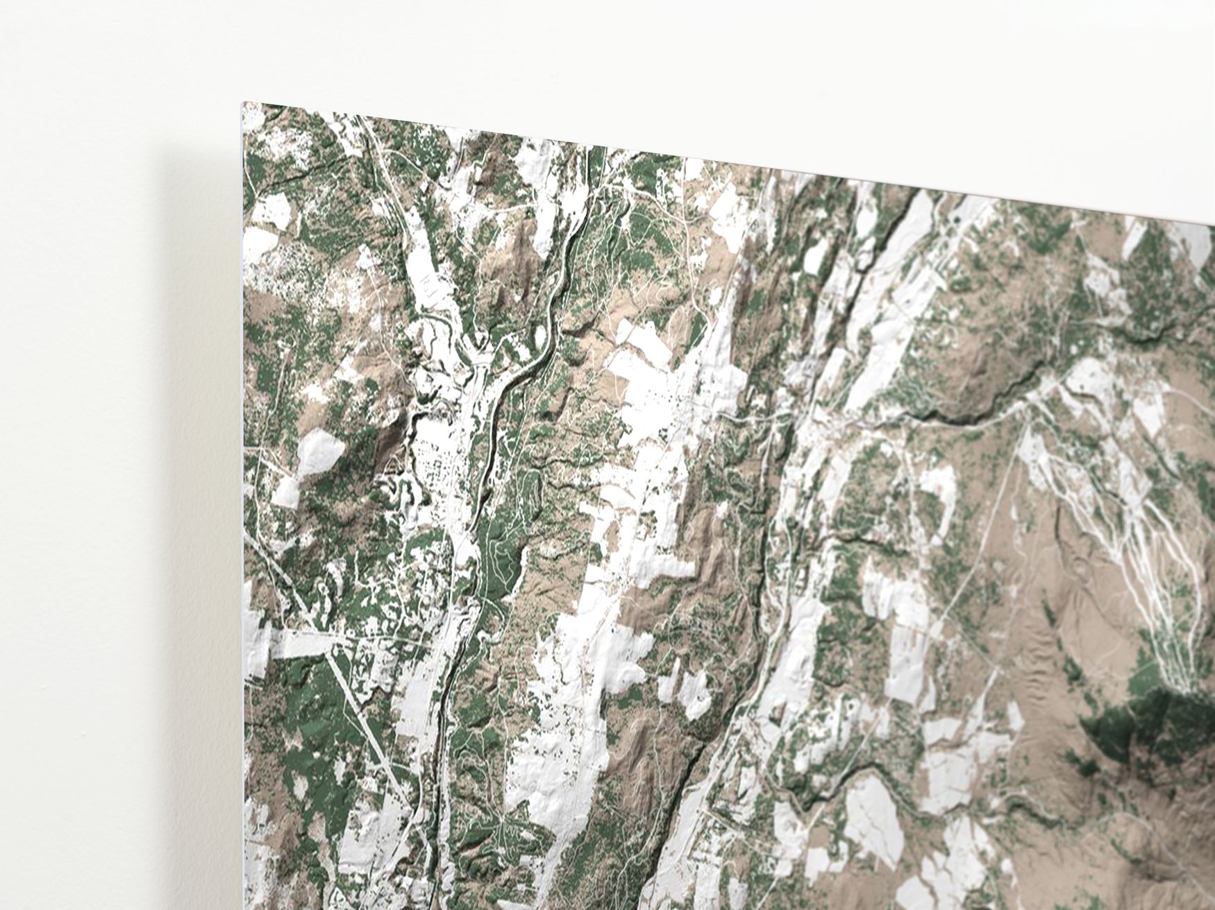 Kingdom Trails Burke Map Art - Kingdom Trails Burke Map Aluminum 1750 