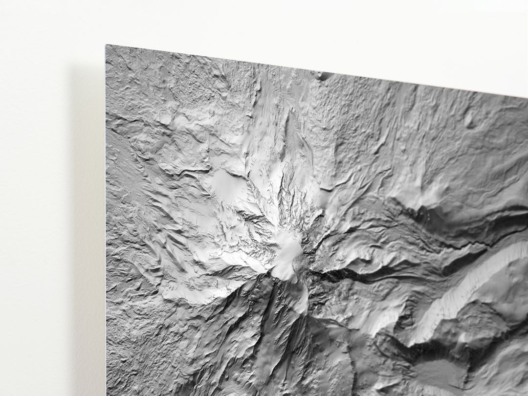 Mount Adams Map Aluminum