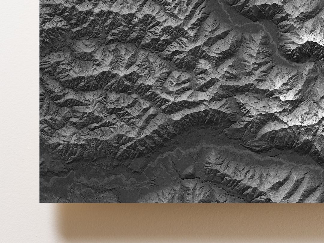 Mount Olympus Map Art - Corner View