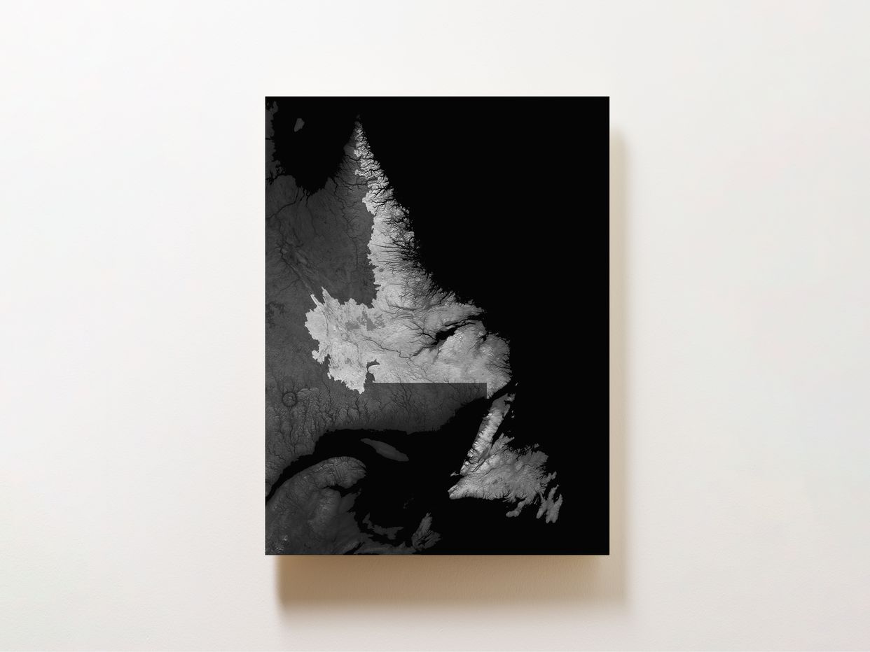 Newfoundland and Labrador Map Art