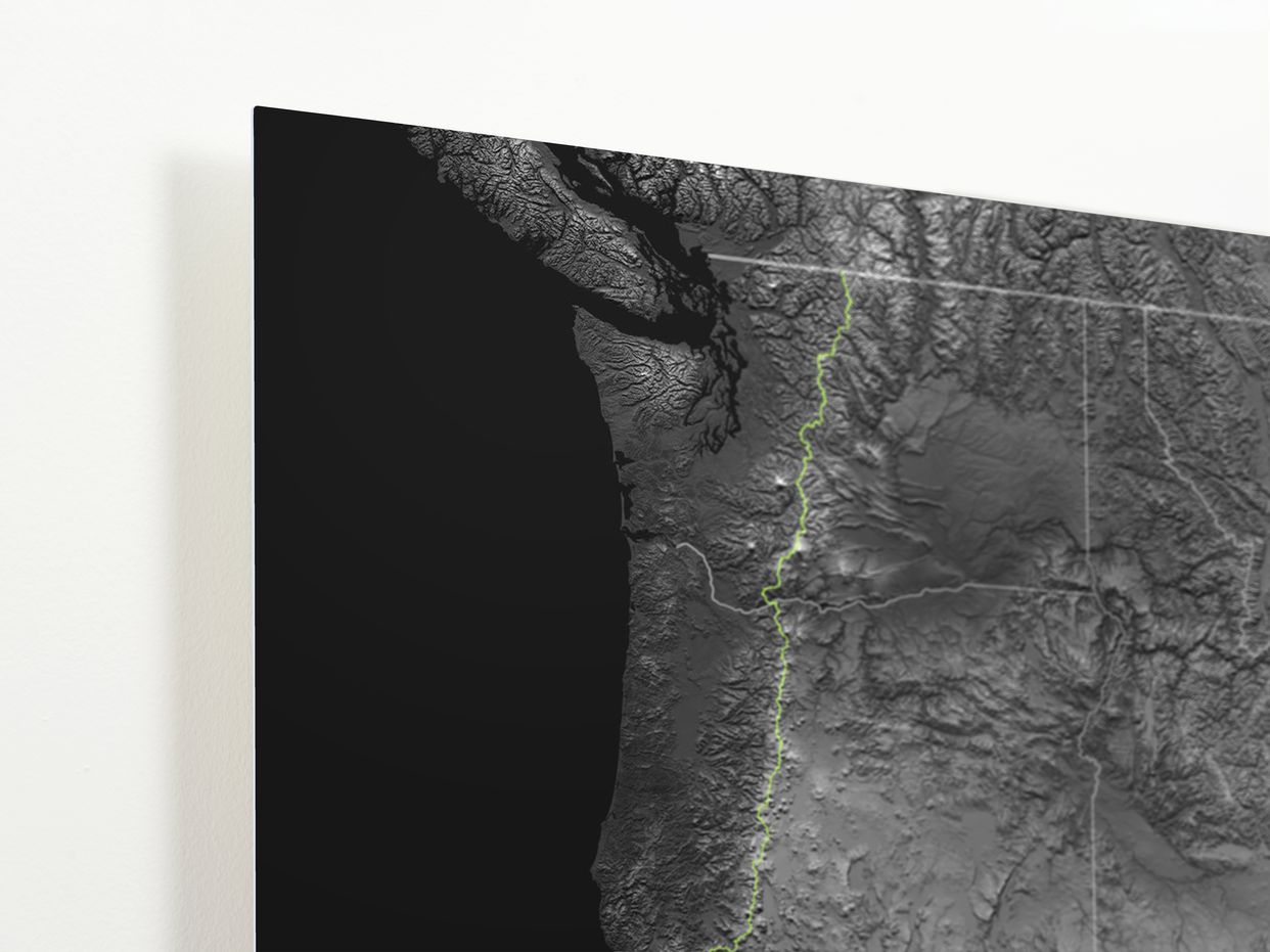 Pacific Crest Trail Map Art