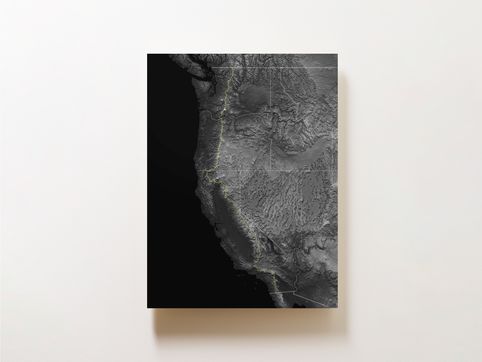 Pacific Crest Trail Map Art